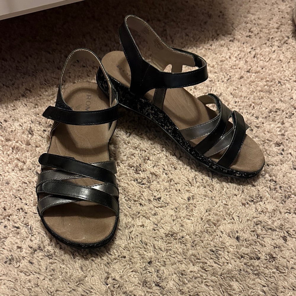 Romika sandals black Velcro orthopedic shoes